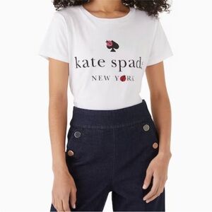 Kate Spade White Graphic Tee